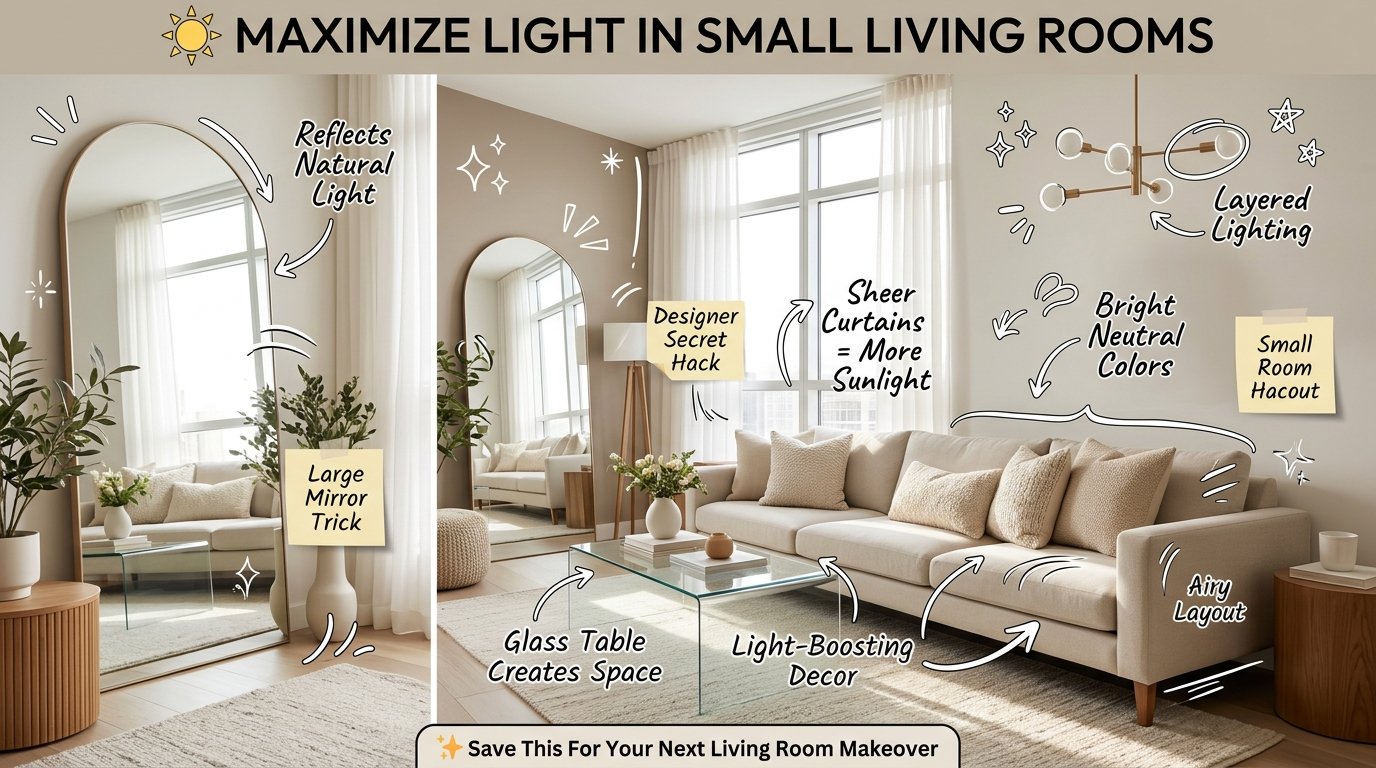 Bright Small Living Room Design
